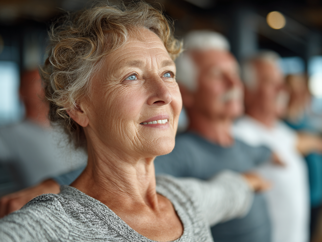 Multi-generational family enjoying outdoor fitness activities together